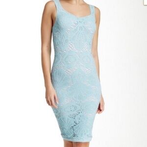 Free People Intimately Bodycon Stretch Dress Blue